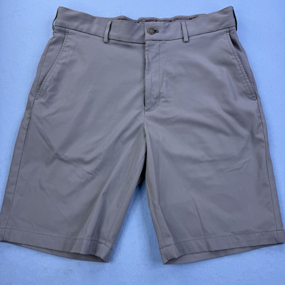 Walter Hagen Performance 11 Golf Shorts Flat Front Gray Size 34 1182